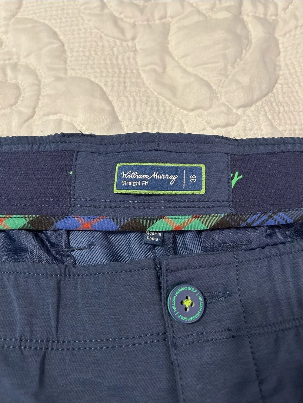 William Murray Golf Navy Flat-Front Performance Shorts